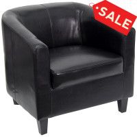 Flash Furniture Black Leather Office Guest Chair / Reception Chair BT-873-BK-GG